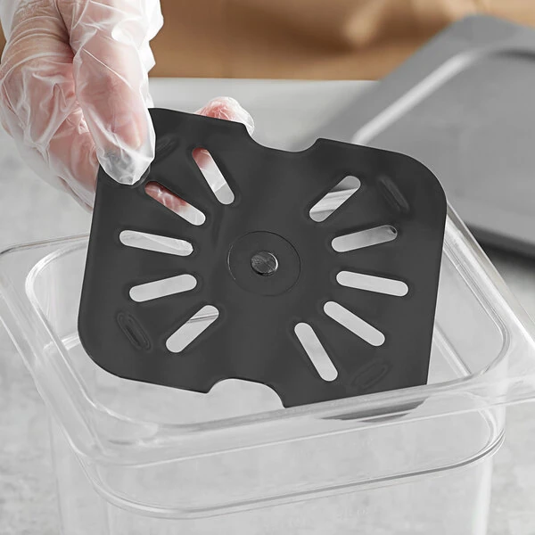 Vigor 1/6 Size Black Polycarbonate Drain Tray