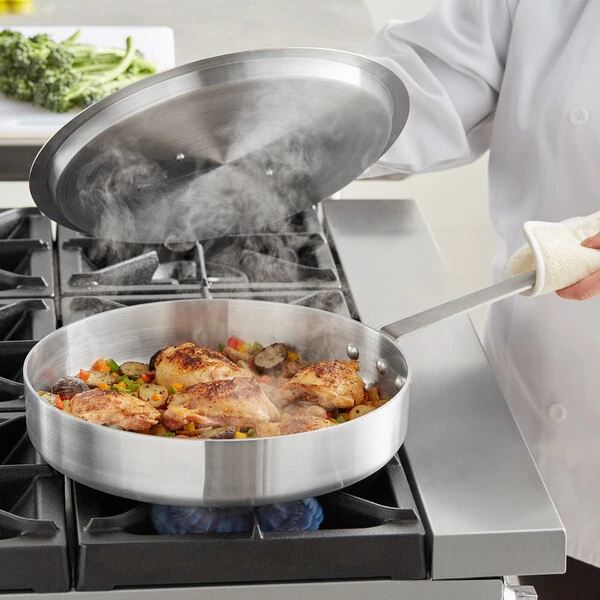 Choice 7 Qt. Aluminum Saute Pan with Cover