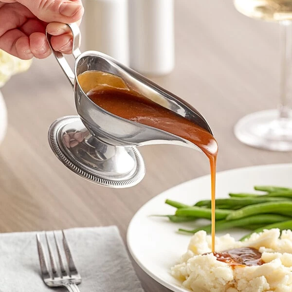 Vollrath 47573 3 oz. Stainless Steel Gravy Boat