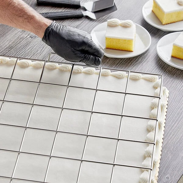 Choice 48 Piece Stainless Steel Full Size Sheet Cake Marker