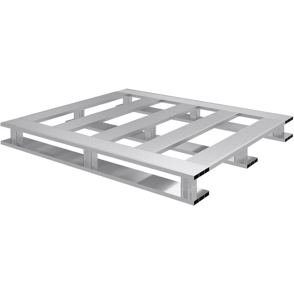 Vestil AP-4248-SB 42" x 47 7/8" x 5 1/16" Aluminum Pallet with 6,000 lb. Capacity and Skid Bottom