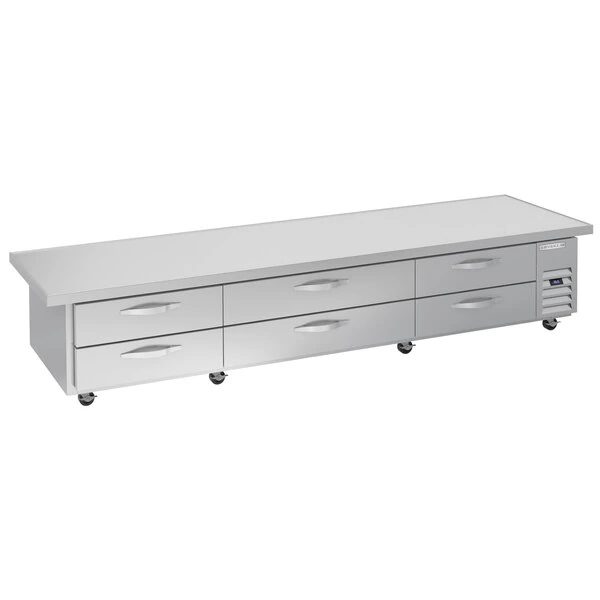 Beverage-Air WTRCS112HC-120 120" 6 Drawer Refrigerated Chef Base with 8" Overhang