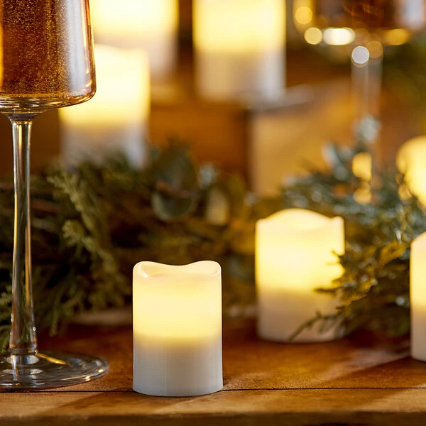 Sterno 60318 2.0 12 Piece Warm White Rechargeable Flameless Votive Set with EasyStack Charging Base and Timer with Remote