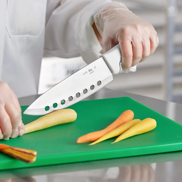 Choice 8" Vegetable Knife with White Handle