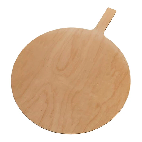 American Metalcraft 18" Round Pressed Maple Wood Serving Peel