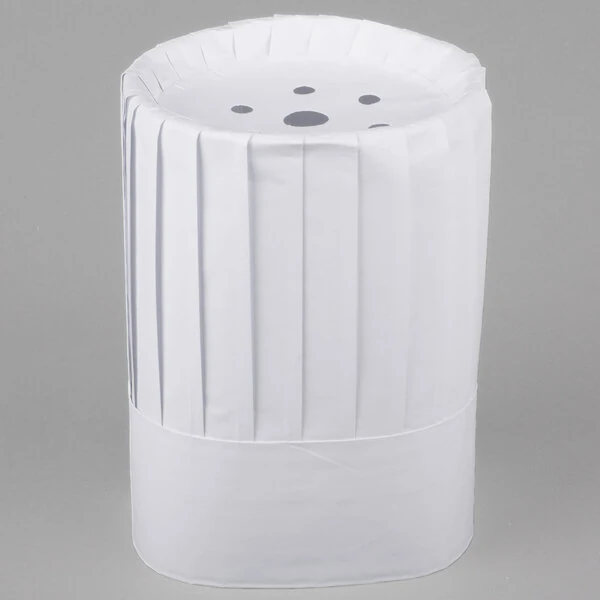 Royal Paper RCH10 10" Pleated Disposable Chef Hat - 24/Case