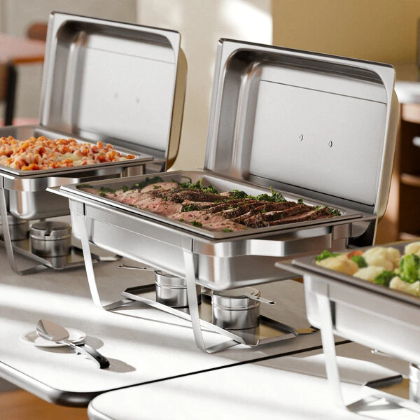 Choice Economy 8 Qt. Full Size Stackable Stainless Steel Chafer