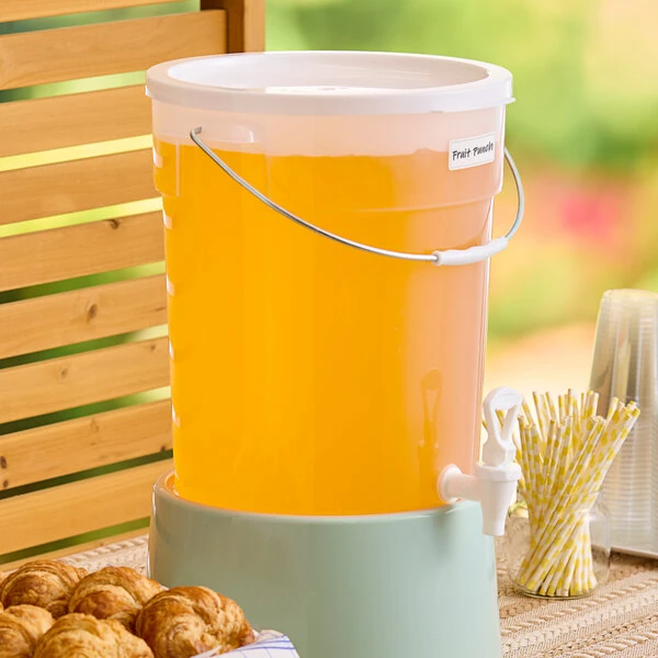 Choice 6 Gallon Clear Round Beverage Dispenser