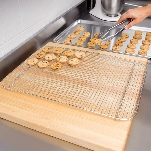 Vollrath 20038 Super Pan V® 16 1/2" x 24" Footed Stainless Steel Cooling Rack for Full Size Sheet Pan