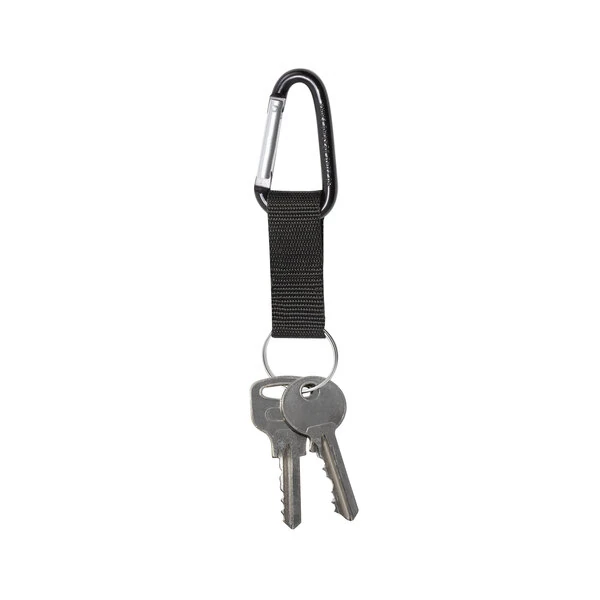 Advantus 75556 Black Aluminum Split Key Ring with Carabiner - 10/Pack