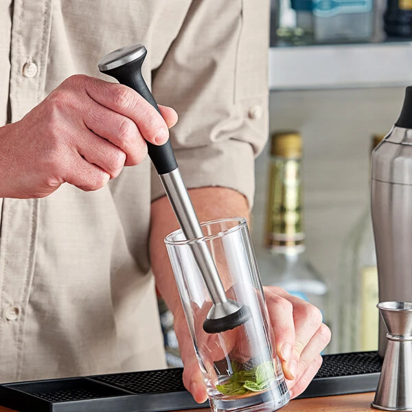 OXO 3104900 SteeL™ 9" Stainless Steel Muddler with Nylon Handle and Head
