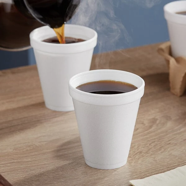 Dart 12J16 12 oz. White Squat Customizable Foam Cup - 1,000/Case