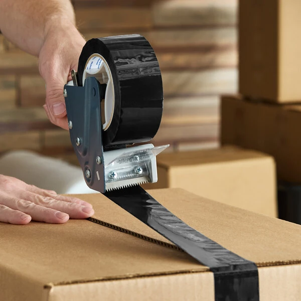 IPG 321 1.89" x 109.36 Yards 2.1 Mil Medium Grade Acrylic Black Carton Sealing Tape GC403 - 36/Case