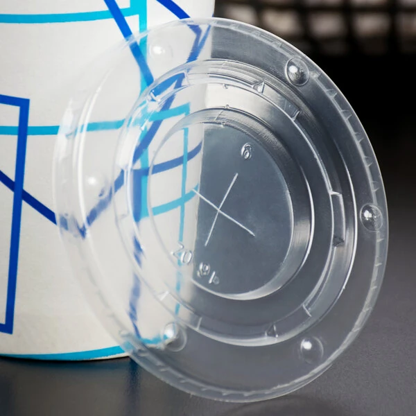 Choice 12-22 oz. Translucent Cold Cup Flat Lid with Straw Slot - 1,000/Case