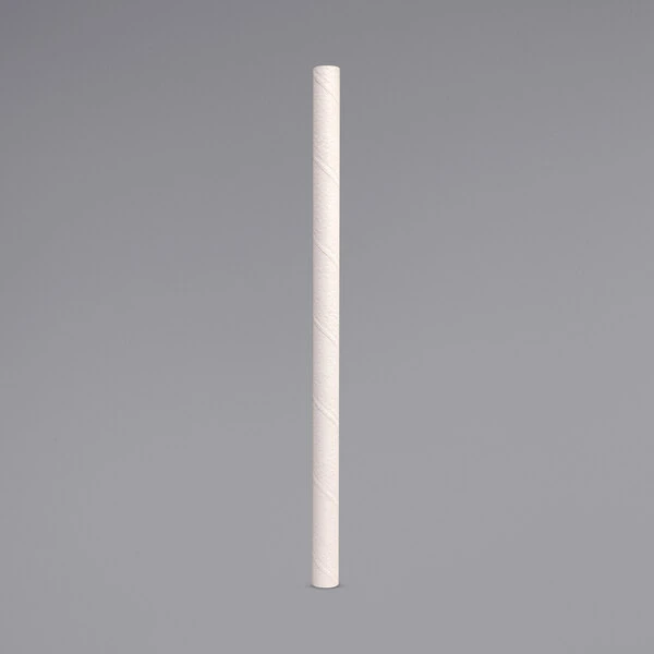 Aardvark 8 1/2" Colossal White Unwrapped Paper Straw - 1,480/Case