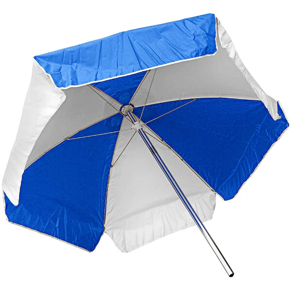 Kemp USA 6' Royal Blue and White Umbrella 12-002-ROY/WHI