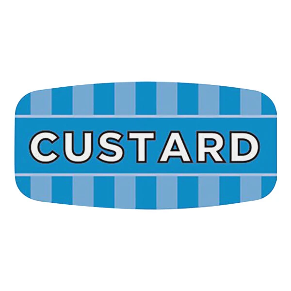Bollin 5/8" x 1 1/4" Rectangular Permanent Custard Bakery Label - 1,000/Roll