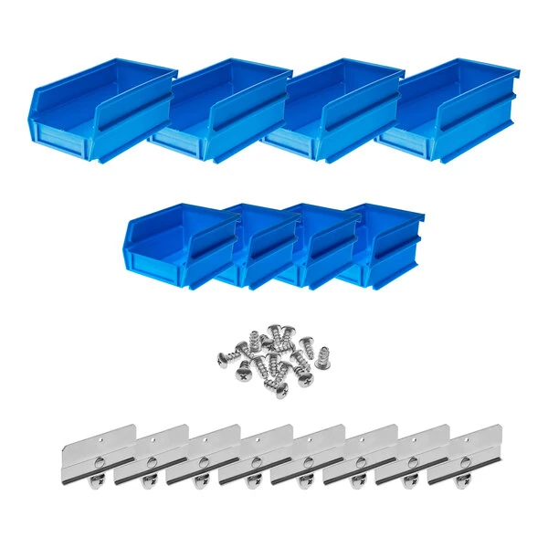 Triton Products DuraHook Small / Medium Blue BinKit with 8 Bins
