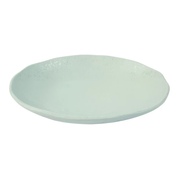 Dalebrook Mineral from Global Tableware Collective 11 13/16'' Aqua Crackle Melamine Plate - 14/Case