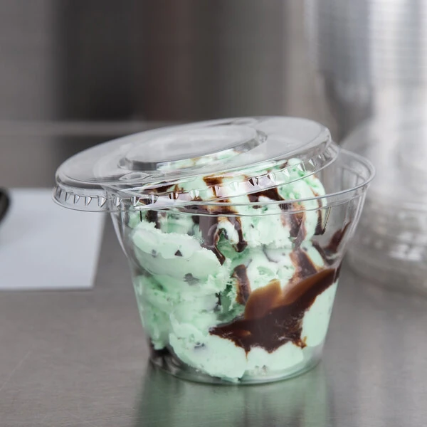 WNA Comet LCD58C Clear Flat Lid for 5 and 8 oz. Dessert Container - 1,000/Case