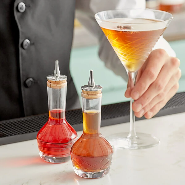 Barfly® 3 oz. Contemporary Design Glass Bitters 2-Bottle Set M37196