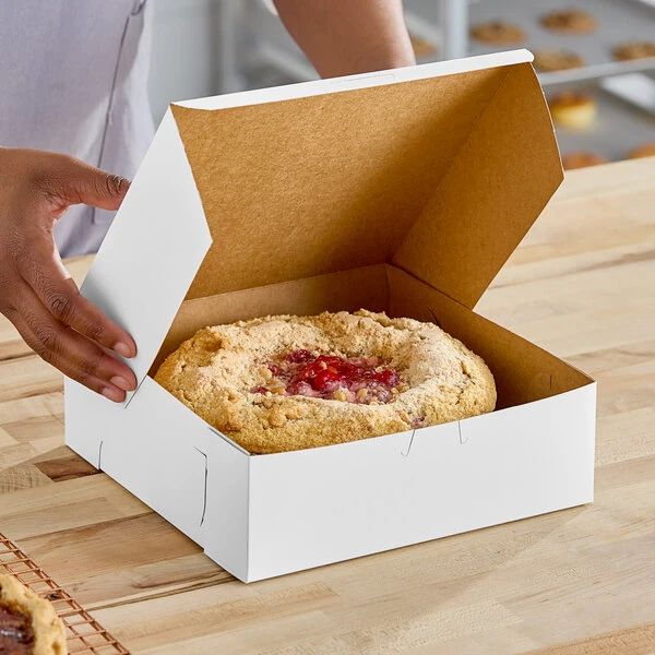 Southern Champion 9" x 9" x 3" White Pie / Bakery Box - 250/Case
