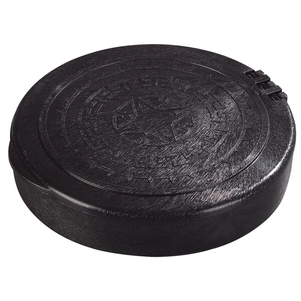 Carlisle 071003 7" Black Polypropylene Tortilla Server with Hinged Lid - 12/Case