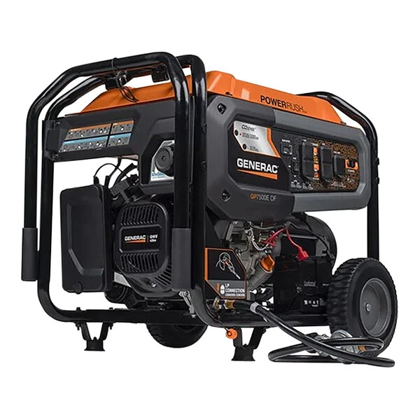 Generac GP Series GP7500E Dual Fuel Portable Generator with Electric / Pull Start 8011 - 6,800/9,400W, 120/240V