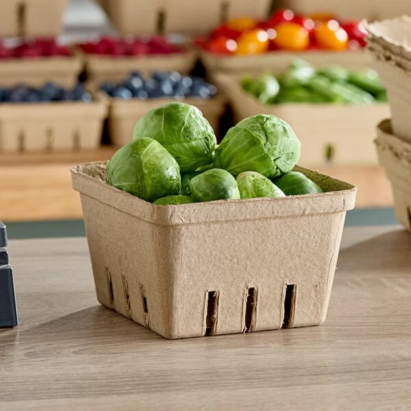 Choice 1 Qt. Pulp Produce Basket - 240/Case