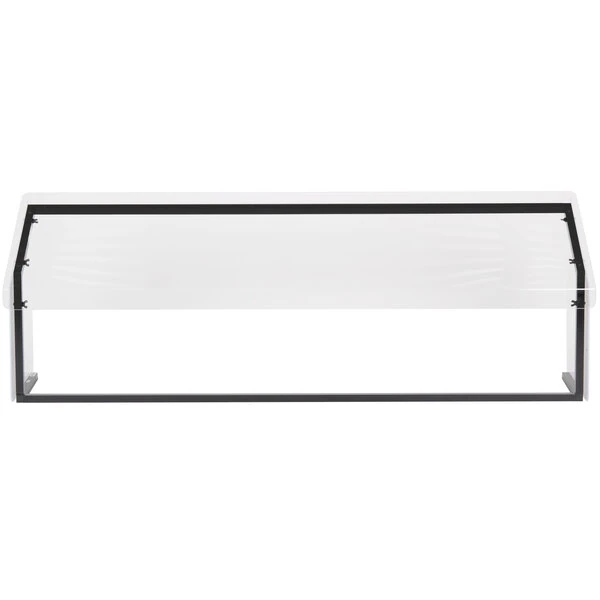 Carlisle 917203 73 1/4" x 12 1/4" x 13 1/4" Black Standard Single Sneeze Guard for Five Star Buffet Bars