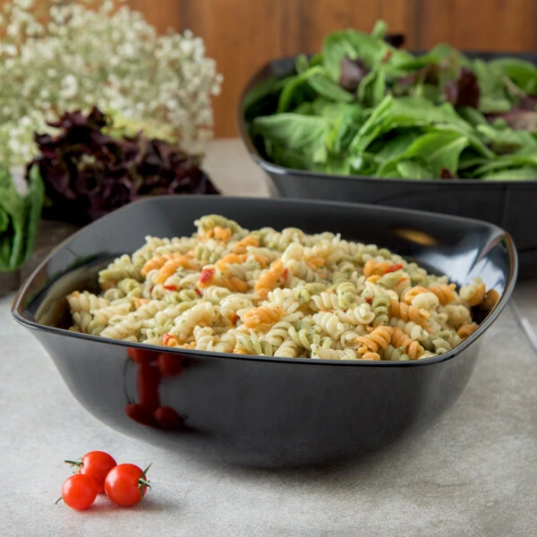 Carlisle 3336003 5 Qt. Black Flared Displayware Bowl - 4/Case