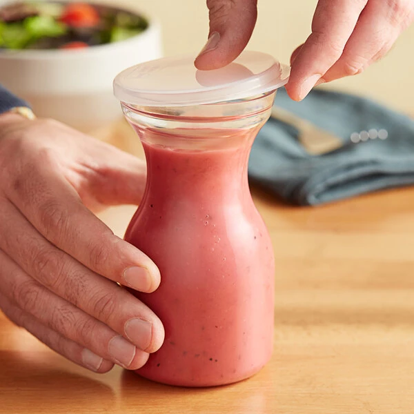 Choice 8.5 oz. Polycarbonate Carafe with Flat Lid - 12/Case