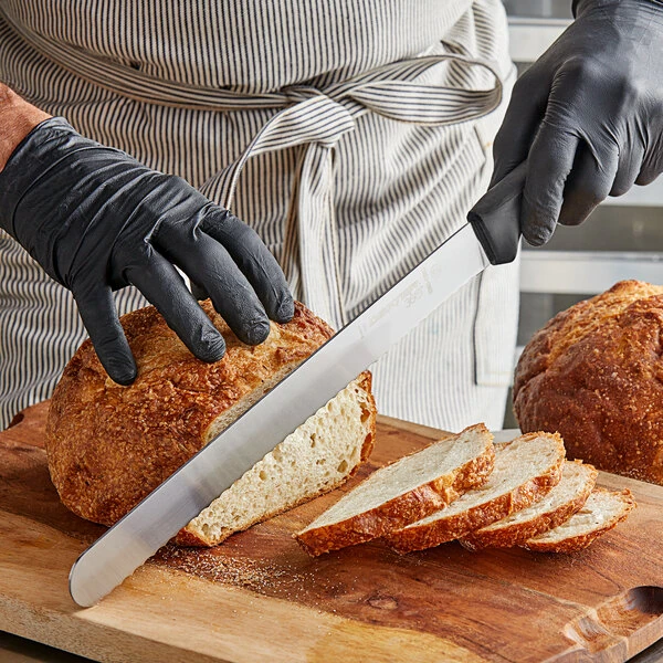 Dexter-Russell 36011 360 Series 12" Scalloped Slicing / Bread Knife with Black Handle