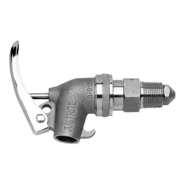 Justrite 3/4" Stainless Steel Adjustable Lab Safety Drum Faucet 08916