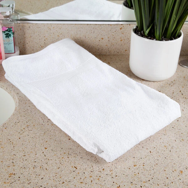 Oxford Belleeza 27" x 54" 100% Ringspun Cotton Bath Towel 17 lb. - 36/Case