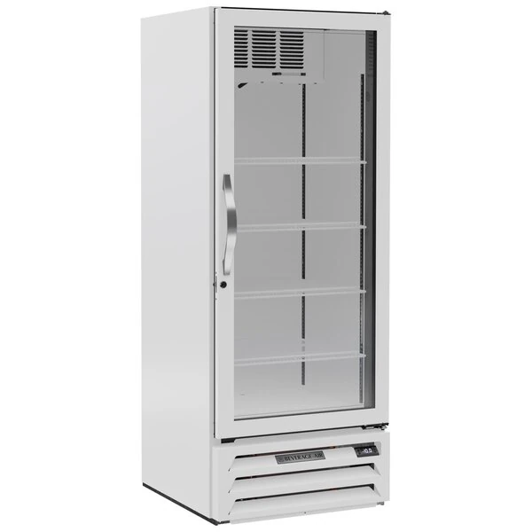 Beverage-Air MMF12HC-1-WS MarketMax 24" White Glass Door Merchandising Freezer with Stainless Steel Interior