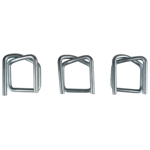 Encore Packaging 1" Heavy-Duty Galvanized Clear Wire Buckle for Cord Strapping - 500/Case