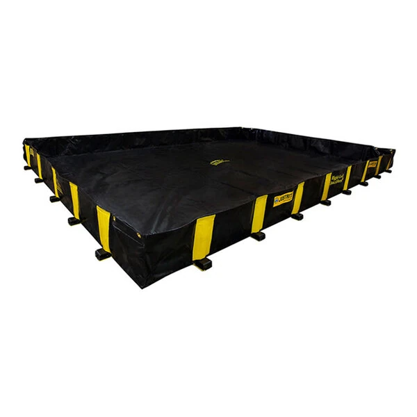 Justrite 16' x 16' x 12" 1,910 Gallon Rigid-Lock QuickBerm Foldable Drive-Over Spill Containment Berm 28528