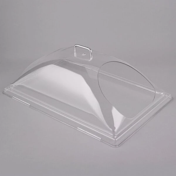 Cambro DD1220ECW Camwear® 12" x 20" Clear Dome Display Cover with 1 End Cut
