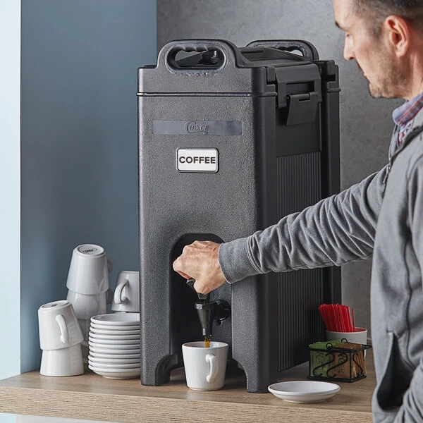 Choice 5 Gallon Black Insulated Beverage Dispenser