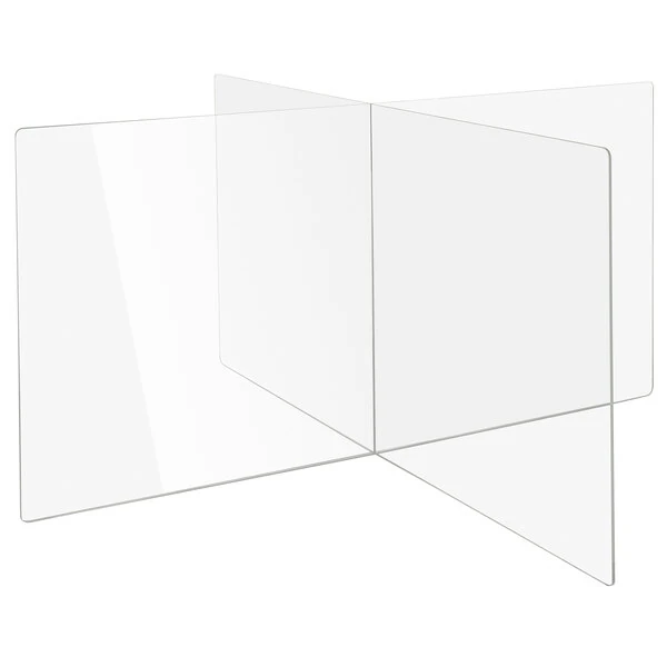Bon Chef 90178-4 45" x 27" x 23 3/4" Clear Acrylic 4-Way Tabletop Divider