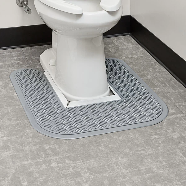 Lavex Gray Disposable Toilet Floor Mat