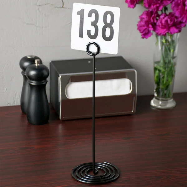 American Metalcraft NSB12 12" Black Swirl Base Card Holder