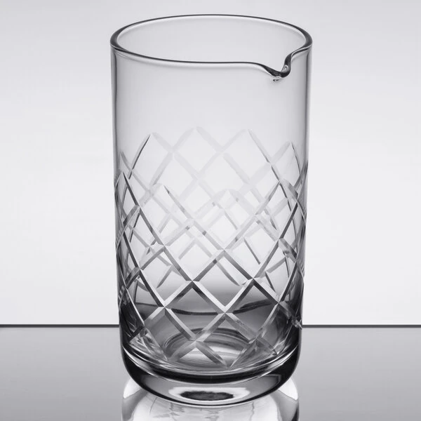 American Metalcraft MGD25 25 oz. Diamond Cut Mixing Glass