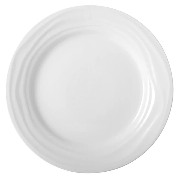 Tuxton TuxTrendz Sandbar 11 3/4" Bright White China Plate - 12/Case