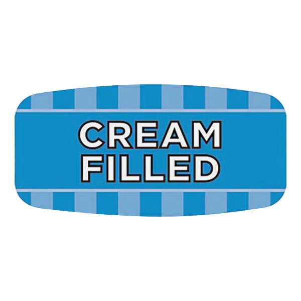 Bollin 5/8" x 1 1/4" Rectangular Permanent Cream Filled Bakery Label - 1,000/Roll
