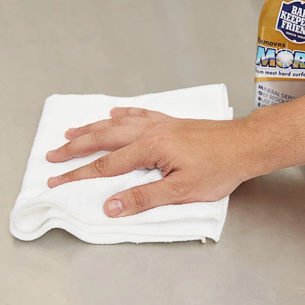 Carlisle 3633402 16" x 16" White Terry Microfiber Cleaning Cloth - 12/Case