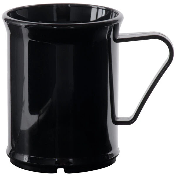 Cambro 96CW110 Camwear® 9.6 oz. Black Customizable Polycarbonate Mug - 48/Case