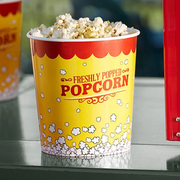 Carnival King 130 oz. Popcorn Bucket - 25/Pack