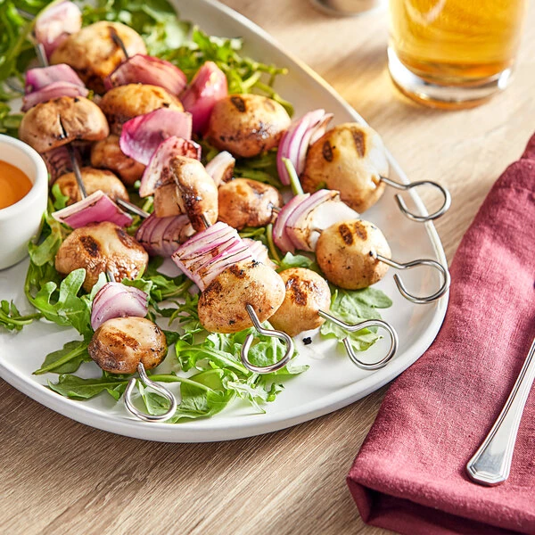 Choice 8 inch Stainless Steel Round Skewer - 12/Case